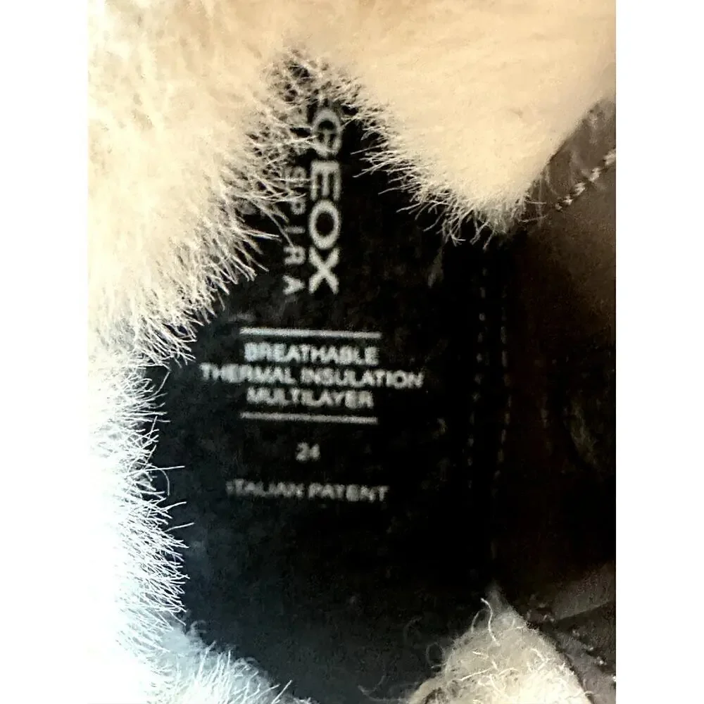 Geox Taupe Sparkle Breathable Thermal Insulation Fringe Ankle Boots Toddler 8